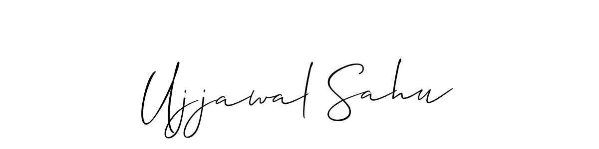 You should practise on your own different ways (Allison_Script) to write your name (Ujjawal Sahu) in signature. don't let someone else do it for you. Ujjawal Sahu signature style 2 images and pictures png