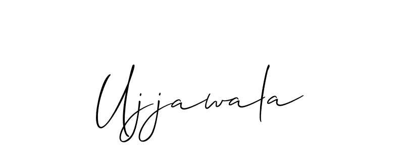 if you are searching for the best signature style for your name Ujjawala. so please give up your signature search. here we have designed multiple signature styles  using Allison_Script. Ujjawala signature style 2 images and pictures png