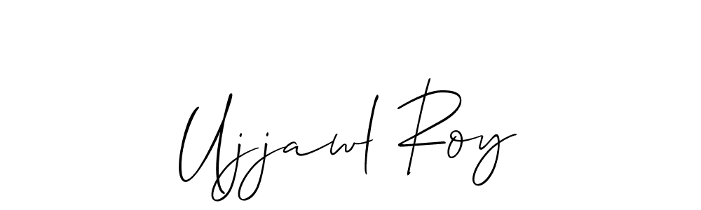 The best way (Allison_Script) to make a short signature is to pick only two or three words in your name. The name Ujjawl Roy include a total of six letters. For converting this name. Ujjawl Roy signature style 2 images and pictures png