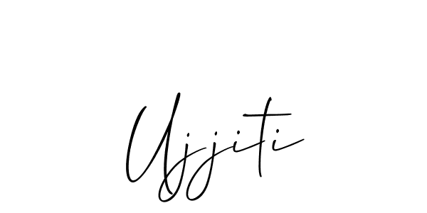 How to make Ujjiti name signature. Use Allison_Script style for creating short signs online. This is the latest handwritten sign. Ujjiti signature style 2 images and pictures png