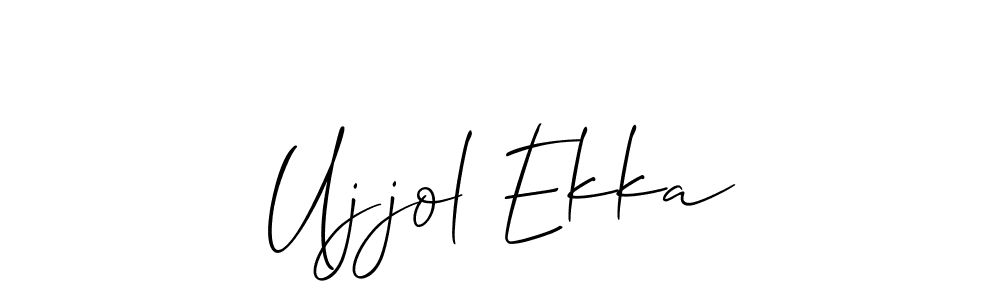 Use a signature maker to create a handwritten signature online. With this signature software, you can design (Allison_Script) your own signature for name Ujjol Ekka. Ujjol Ekka signature style 2 images and pictures png