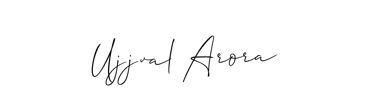 Create a beautiful signature design for name Ujjval Arora. With this signature (Allison_Script) fonts, you can make a handwritten signature for free. Ujjval Arora signature style 2 images and pictures png