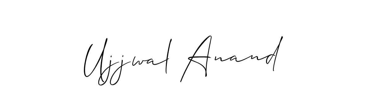 Make a beautiful signature design for name Ujjwal Anand. With this signature (Allison_Script) style, you can create a handwritten signature for free. Ujjwal Anand signature style 2 images and pictures png