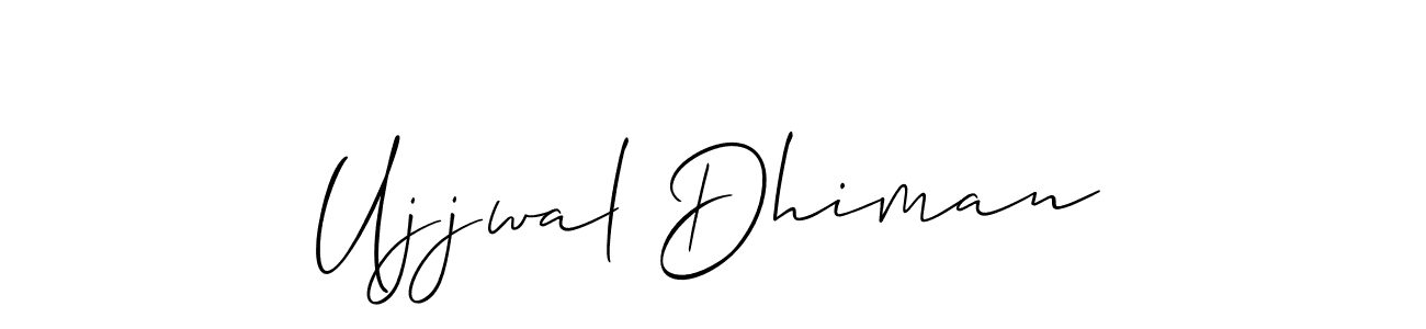 Similarly Allison_Script is the best handwritten signature design. Signature creator online .You can use it as an online autograph creator for name Ujjwal Dhiman. Ujjwal Dhiman signature style 2 images and pictures png