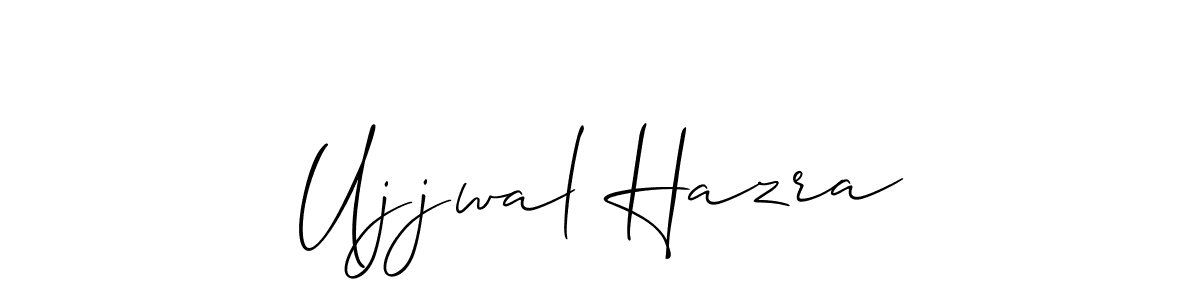 Create a beautiful signature design for name Ujjwal Hazra. With this signature (Allison_Script) fonts, you can make a handwritten signature for free. Ujjwal Hazra signature style 2 images and pictures png