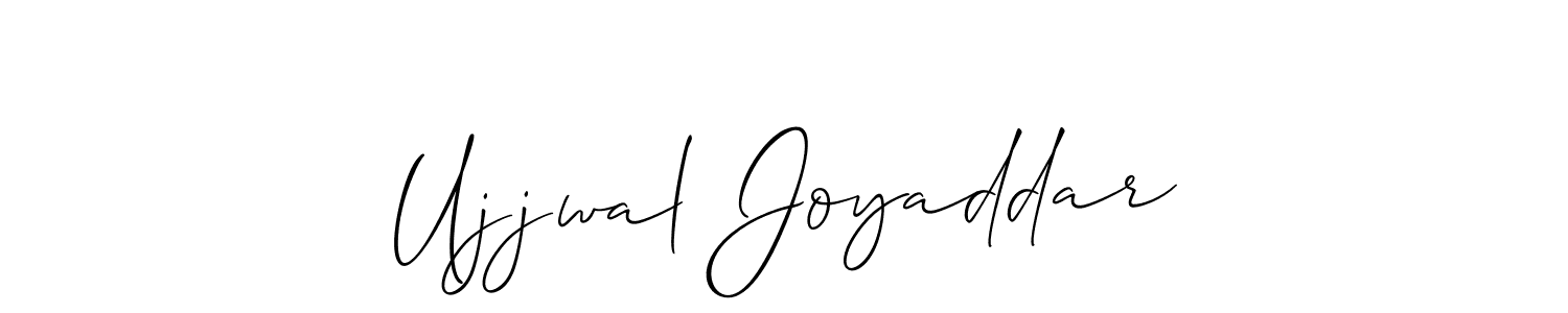 It looks lik you need a new signature style for name Ujjwal Joyaddar. Design unique handwritten (Allison_Script) signature with our free signature maker in just a few clicks. Ujjwal Joyaddar signature style 2 images and pictures png