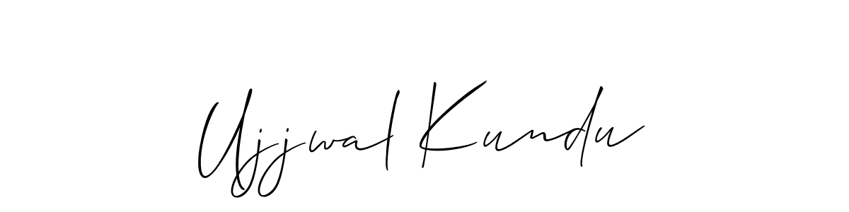 The best way (Allison_Script) to make a short signature is to pick only two or three words in your name. The name Ujjwal Kundu include a total of six letters. For converting this name. Ujjwal Kundu signature style 2 images and pictures png