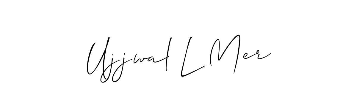 Ujjwal L Mer stylish signature style. Best Handwritten Sign (Allison_Script) for my name. Handwritten Signature Collection Ideas for my name Ujjwal L Mer. Ujjwal L Mer signature style 2 images and pictures png