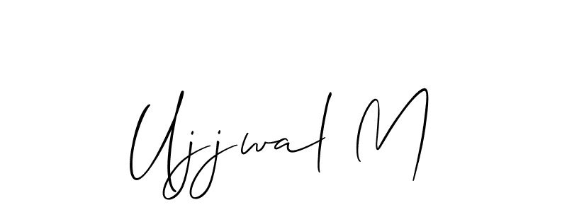 Make a beautiful signature design for name Ujjwal M. With this signature (Allison_Script) style, you can create a handwritten signature for free. Ujjwal M signature style 2 images and pictures png