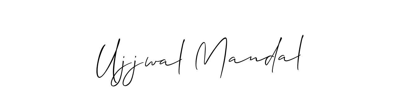 How to make Ujjwal Mandal name signature. Use Allison_Script style for creating short signs online. This is the latest handwritten sign. Ujjwal Mandal signature style 2 images and pictures png