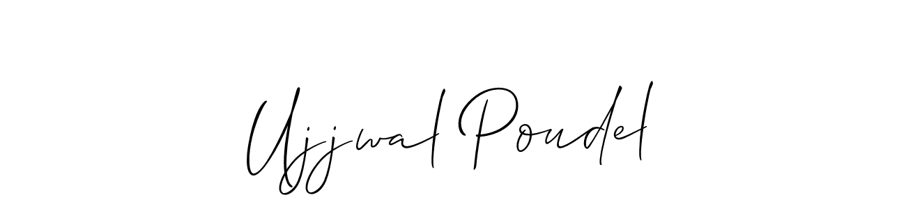 How to make Ujjwal Poudel signature? Allison_Script is a professional autograph style. Create handwritten signature for Ujjwal Poudel name. Ujjwal Poudel signature style 2 images and pictures png