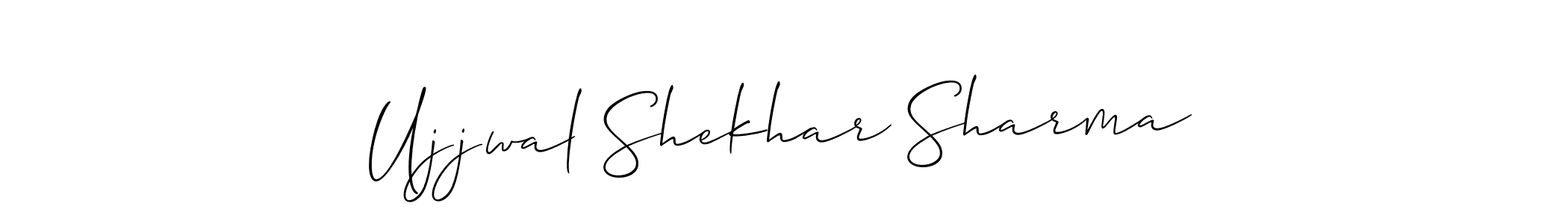 Ujjwal Shekhar Sharma stylish signature style. Best Handwritten Sign (Allison_Script) for my name. Handwritten Signature Collection Ideas for my name Ujjwal Shekhar Sharma. Ujjwal Shekhar Sharma signature style 2 images and pictures png