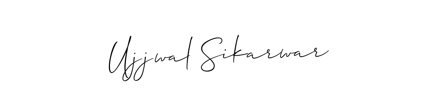 It looks lik you need a new signature style for name Ujjwal Sikarwar. Design unique handwritten (Allison_Script) signature with our free signature maker in just a few clicks. Ujjwal Sikarwar signature style 2 images and pictures png