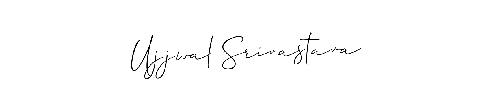 Make a beautiful signature design for name Ujjwal Srivastava. With this signature (Allison_Script) style, you can create a handwritten signature for free. Ujjwal Srivastava signature style 2 images and pictures png