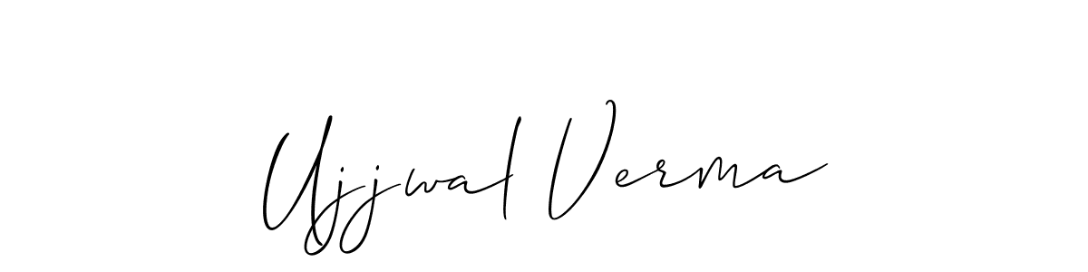 if you are searching for the best signature style for your name Ujjwal Verma. so please give up your signature search. here we have designed multiple signature styles  using Allison_Script. Ujjwal Verma signature style 2 images and pictures png