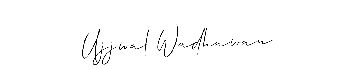Ujjwal Wadhawan stylish signature style. Best Handwritten Sign (Allison_Script) for my name. Handwritten Signature Collection Ideas for my name Ujjwal Wadhawan. Ujjwal Wadhawan signature style 2 images and pictures png
