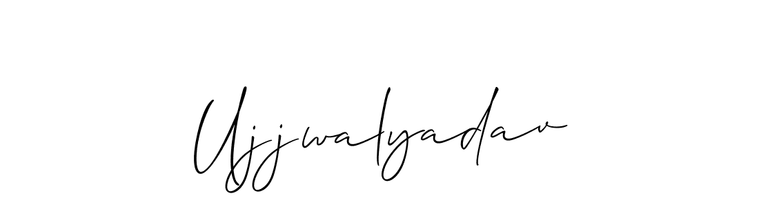 Also You can easily find your signature by using the search form. We will create Ujjwalyadav name handwritten signature images for you free of cost using Allison_Script sign style. Ujjwalyadav signature style 2 images and pictures png
