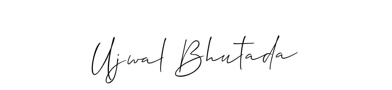 How to Draw Ujwal Bhutada signature style? Allison_Script is a latest design signature styles for name Ujwal Bhutada. Ujwal Bhutada signature style 2 images and pictures png