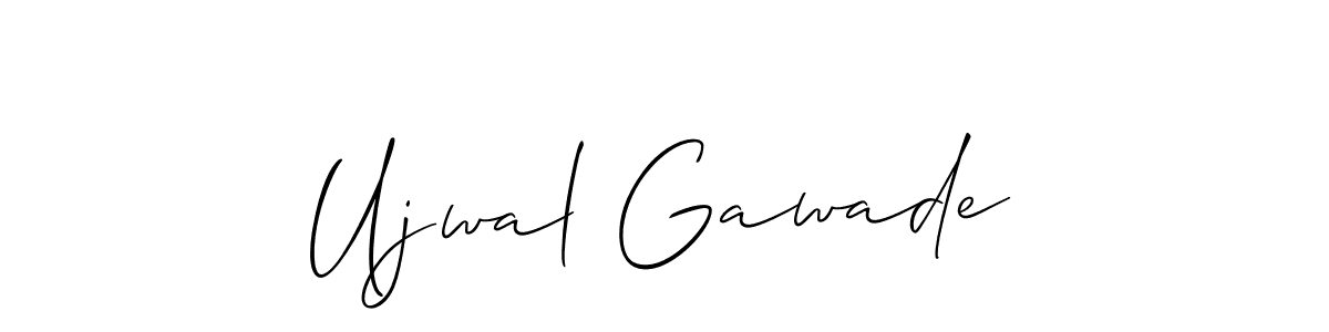 The best way (Allison_Script) to make a short signature is to pick only two or three words in your name. The name Ujwal Gawade include a total of six letters. For converting this name. Ujwal Gawade signature style 2 images and pictures png