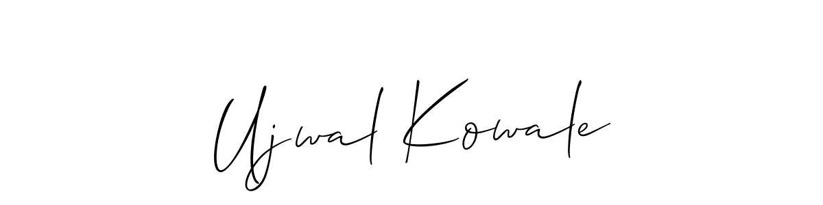 Create a beautiful signature design for name Ujwal Kowale. With this signature (Allison_Script) fonts, you can make a handwritten signature for free. Ujwal Kowale signature style 2 images and pictures png