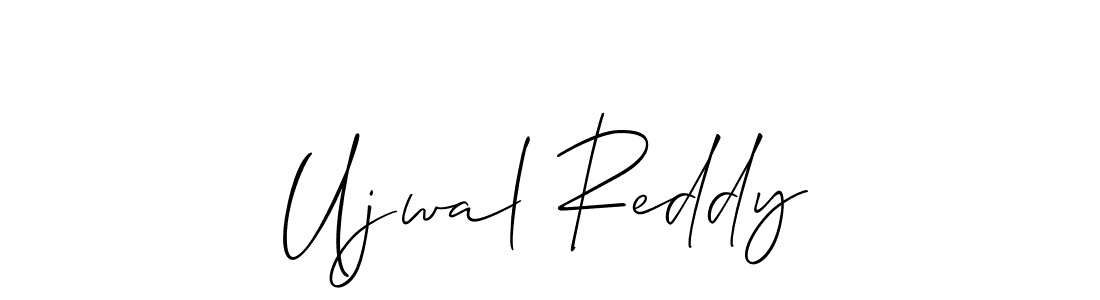 How to make Ujwal Reddy name signature. Use Allison_Script style for creating short signs online. This is the latest handwritten sign. Ujwal Reddy signature style 2 images and pictures png