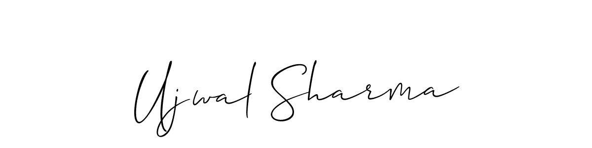 This is the best signature style for the Ujwal Sharma name. Also you like these signature font (Allison_Script). Mix name signature. Ujwal Sharma signature style 2 images and pictures png