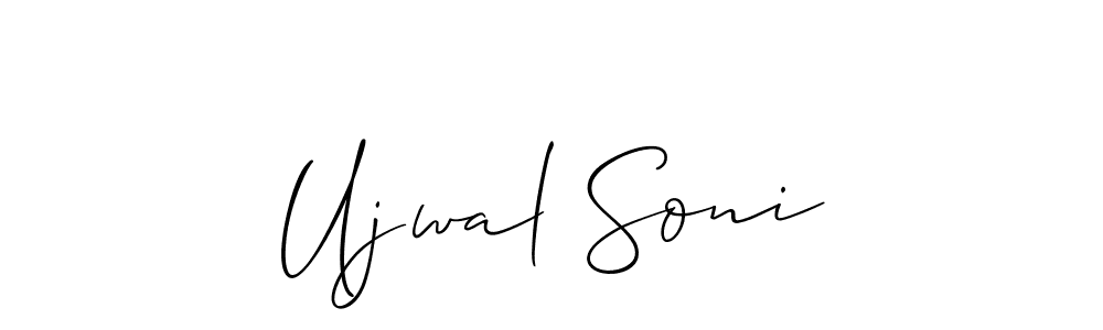 Also we have Ujwal Soni name is the best signature style. Create professional handwritten signature collection using Allison_Script autograph style. Ujwal Soni signature style 2 images and pictures png
