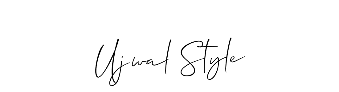 Make a beautiful signature design for name Ujwal Style. With this signature (Allison_Script) style, you can create a handwritten signature for free. Ujwal Style signature style 2 images and pictures png