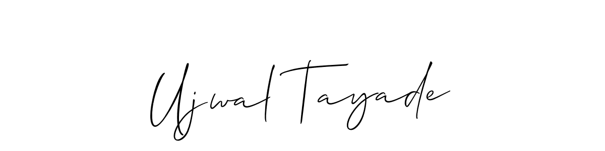 Use a signature maker to create a handwritten signature online. With this signature software, you can design (Allison_Script) your own signature for name Ujwal Tayade. Ujwal Tayade signature style 2 images and pictures png