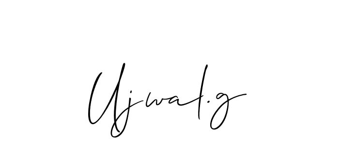 Make a beautiful signature design for name Ujwal.g. Use this online signature maker to create a handwritten signature for free. Ujwal.g signature style 2 images and pictures png