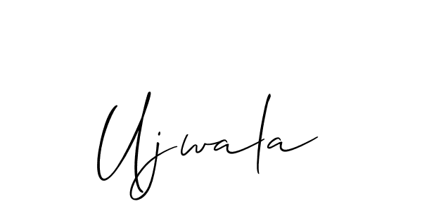 Use a signature maker to create a handwritten signature online. With this signature software, you can design (Allison_Script) your own signature for name Ujwala. Ujwala signature style 2 images and pictures png