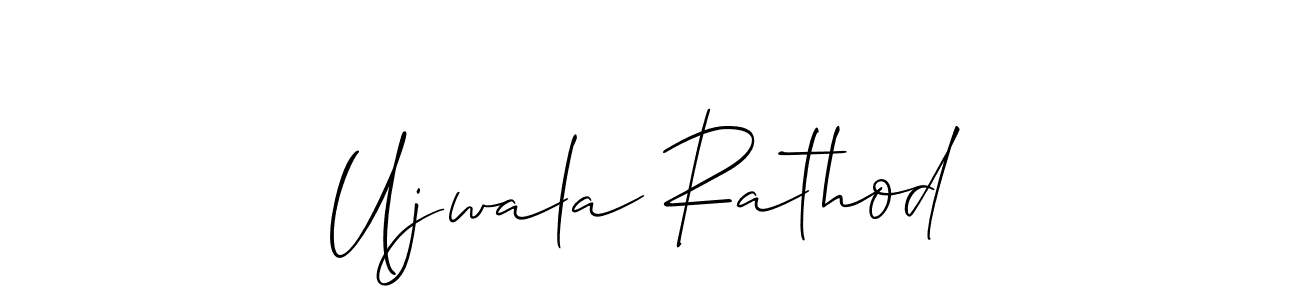 You should practise on your own different ways (Allison_Script) to write your name (Ujwala Rathod) in signature. don't let someone else do it for you. Ujwala Rathod signature style 2 images and pictures png