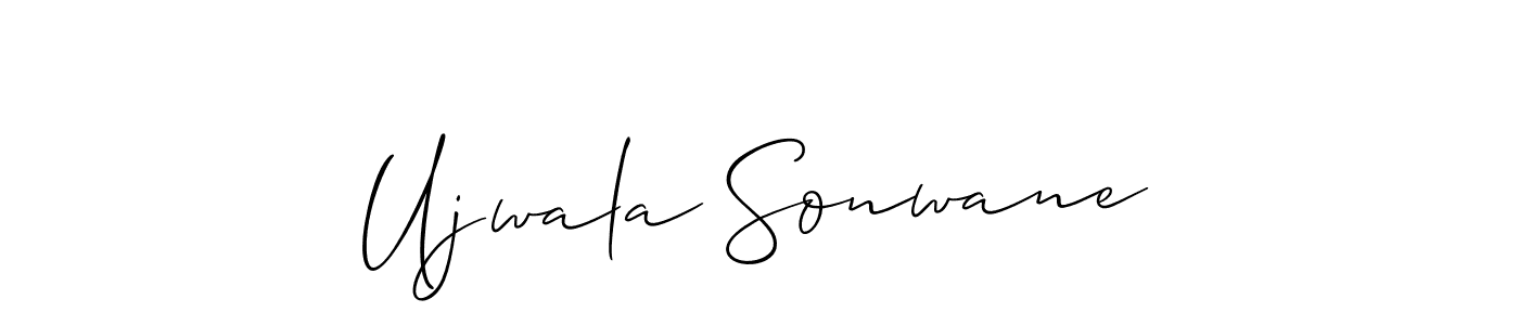 How to make Ujwala Sonwane signature? Allison_Script is a professional autograph style. Create handwritten signature for Ujwala Sonwane name. Ujwala Sonwane signature style 2 images and pictures png