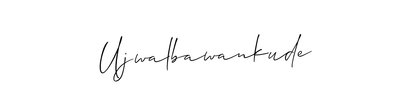 if you are searching for the best signature style for your name Ujwalbawankude. so please give up your signature search. here we have designed multiple signature styles  using Allison_Script. Ujwalbawankude signature style 2 images and pictures png