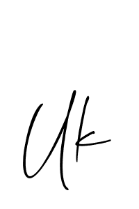 Use a signature maker to create a handwritten signature online. With this signature software, you can design (Allison_Script) your own signature for name Uk. Uk signature style 2 images and pictures png