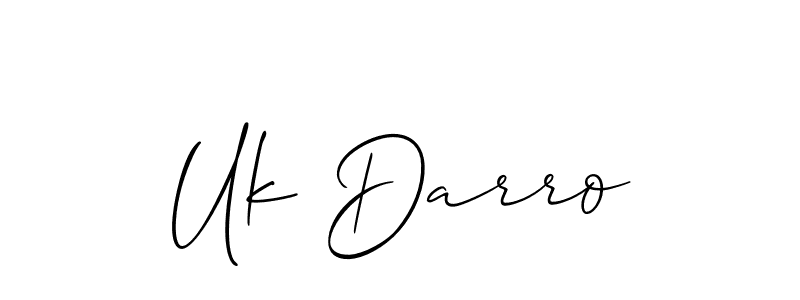 This is the best signature style for the Uk Darro name. Also you like these signature font (Allison_Script). Mix name signature. Uk Darro signature style 2 images and pictures png