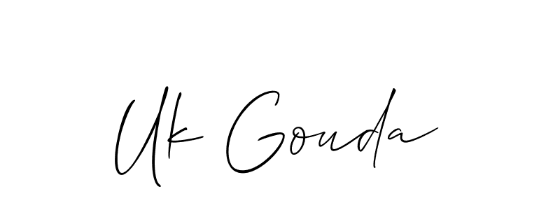 Similarly Allison_Script is the best handwritten signature design. Signature creator online .You can use it as an online autograph creator for name Uk Gouda. Uk Gouda signature style 2 images and pictures png