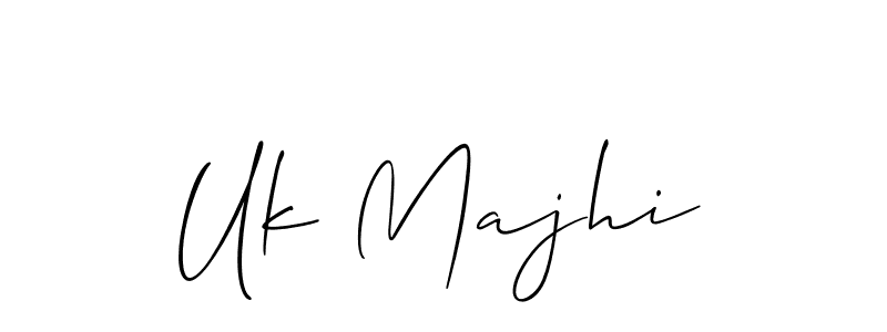 It looks lik you need a new signature style for name Uk Majhi. Design unique handwritten (Allison_Script) signature with our free signature maker in just a few clicks. Uk Majhi signature style 2 images and pictures png