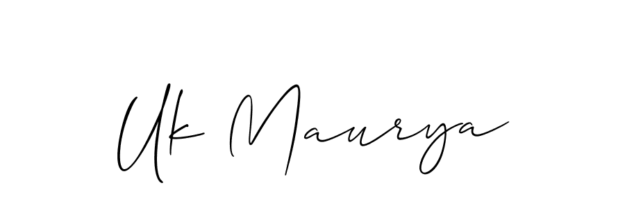 This is the best signature style for the Uk Maurya name. Also you like these signature font (Allison_Script). Mix name signature. Uk Maurya signature style 2 images and pictures png