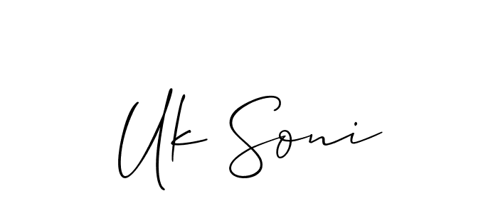Make a beautiful signature design for name Uk Soni. Use this online signature maker to create a handwritten signature for free. Uk Soni signature style 2 images and pictures png
