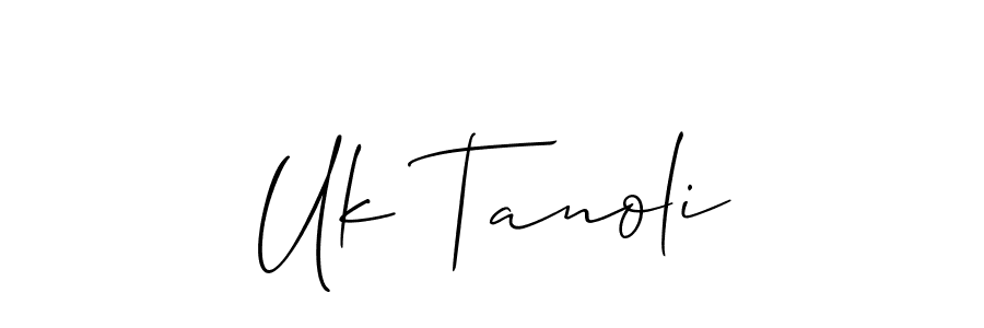 Also You can easily find your signature by using the search form. We will create Uk Tanoli name handwritten signature images for you free of cost using Allison_Script sign style. Uk Tanoli signature style 2 images and pictures png