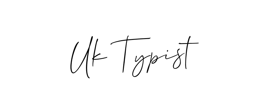 It looks lik you need a new signature style for name Uk Typist. Design unique handwritten (Allison_Script) signature with our free signature maker in just a few clicks. Uk Typist signature style 2 images and pictures png