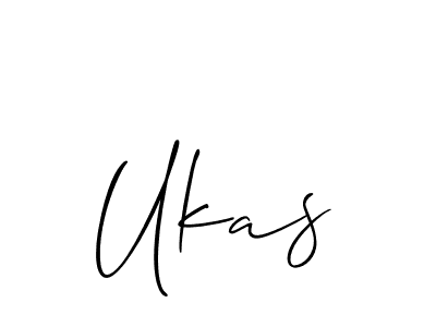 Design your own signature with our free online signature maker. With this signature software, you can create a handwritten (Allison_Script) signature for name Ukas. Ukas signature style 2 images and pictures png