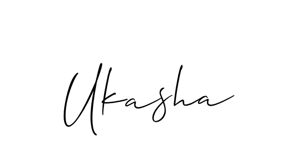 Also we have Ukasha name is the best signature style. Create professional handwritten signature collection using Allison_Script autograph style. Ukasha signature style 2 images and pictures png