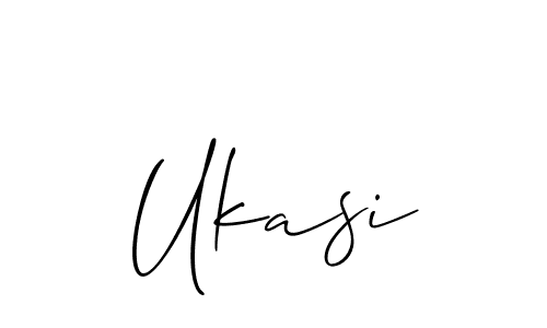 Ukasi stylish signature style. Best Handwritten Sign (Allison_Script) for my name. Handwritten Signature Collection Ideas for my name Ukasi. Ukasi signature style 2 images and pictures png