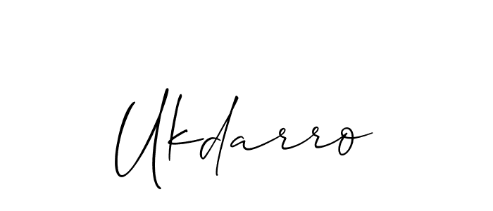 You should practise on your own different ways (Allison_Script) to write your name (Ukdarro) in signature. don't let someone else do it for you. Ukdarro signature style 2 images and pictures png