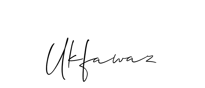 The best way (Allison_Script) to make a short signature is to pick only two or three words in your name. The name Ukfawaz include a total of six letters. For converting this name. Ukfawaz signature style 2 images and pictures png