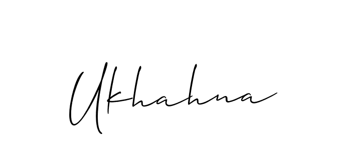 Best and Professional Signature Style for Ukhahna. Allison_Script Best Signature Style Collection. Ukhahna signature style 2 images and pictures png
