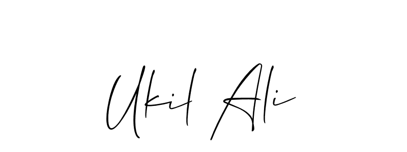 How to make Ukil Ali signature? Allison_Script is a professional autograph style. Create handwritten signature for Ukil Ali name. Ukil Ali signature style 2 images and pictures png