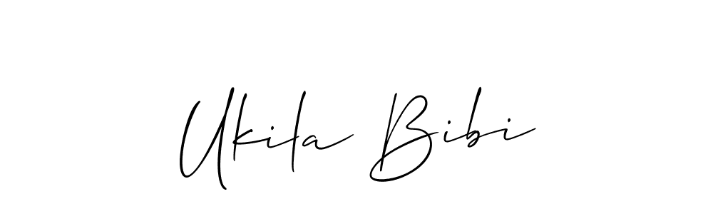 How to Draw Ukila Bibi signature style? Allison_Script is a latest design signature styles for name Ukila Bibi. Ukila Bibi signature style 2 images and pictures png